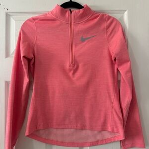 Nike Pink Quarter-Zip Dri-Fit Pullover-Youth XL